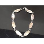 SILVER AND ABALONE BOXED BRACELET 21CM