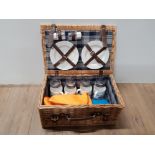 VINTAGE WICKER PICNIC SET