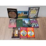 10 ASSORTED BOOKS INCLUDING THE NATIONAL TRUST GUIDE INVESTING IN MAPS ETC