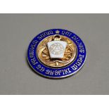 SILVER GILT AND ENAMEL MASONIC MEDAL BIRMINGHAM 1917 BY SPENCER AND CO 22.5G