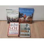 4 ASSORTED BOOKS INCLUDES KEEPERS OF THE KINGDOM THE FIRST WORLD WAR WINSTON CHURCHILL SOLDIER ETC