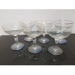 SET OF 6 VINTAGE BABYCHAM DRINKING GLASSES