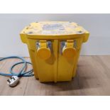 110V POWER TOOL TRANSFORMER WITH 3 SOCKETS 27CM X 33CM