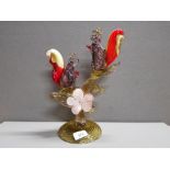 MURANO GLASS ORNAMENT OF 2 SQUIRRELS 32CMS HIGH