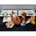 LOT OF PORTMEIRION, HUMMEL AND STUDIO POTTERY HORSE ETC