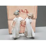 2 NAO BY LLADRO FIGURES 1110 HOW PRETTY AND 1109 SO SHY BOTH WITH ORIGINAL BOXES