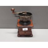 VINTAGE MAHOGANY COFFEE GRINDER