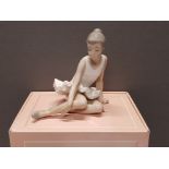 NAO BY LLADRO FIGURE 147 SENTADA BALLERINA WITH ORIGINAL BOX