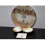 ROYAL DOULTON DICKENS WARE PLATE THE FAT BOY PLUS 2 DOULTON BOWLS AND STAFFORDSHIRE DISH