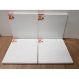 4 GALLERY STYLE 20 X 20 INCH BLANK CANVASES BRAND NEW AND STILL SEALED