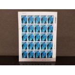 SHEET OF 25 1ST CLASS STAMPS 2011 MUSICALS OLIVIER WITHOUT PERFORATIONS SG 3145