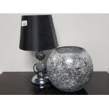 SPARKLING BOWL PLUS MATCHING TABLE LAMP