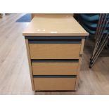 A 3 DRAWER FILING CHEST 40CM BY 57CM BY 62CM