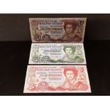 3 BANKNOTES FALKLAND ISLANDS 5,10 AND 20 POUND NOTES EACH UNCIRCULATED