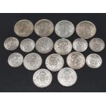 4 HALFCROWNS DATES 1942-1945 FLORINS AND 7 SHILLINGS DATES 1937, 1941-1946 PLUS SCOTTISH COINS 1940,