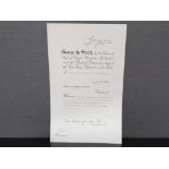 KING GEORGE VI 1895-1952 DOCUMENT SIGNED GEORGE R.I AS KING AT THE HEAD BEING A REMISSION