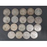 19 GEORGE VI SHILLINGS ALL DATED PRE 1947