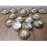 37 PIECES OF NORITAKE GILDED TEA CHINA