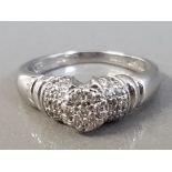 PLATINUM DIAMOND CLUSTER RING APPROXIMATELY. 50CT 7G SIZE O