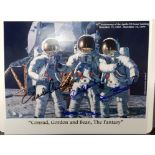 APOLLO 12-30TH ANNIVERSARY OF THE LUNAR LANDING NOV 19, 1999 COLOUR PHOTOGRAPH OF A PAINTING BY ALAN