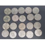 A TOTAL OF 20 GEORGE V FLORIN PRE 1947 COINS