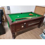 IMPERIAL FULL SIZED PROFESSIONAL POOL TABLE WITH KEYS BALLS AND CUES