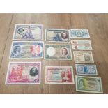 11 SPANISH BANK NOTES INCLUDES 1 50 5 PESETAS ETC MAINLY UNCIRCULATED