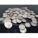 100 PRE 1947 SILVER THREE PENCE PIECES