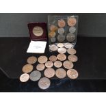 A LOT OF COINS 31 IN TOTAL COMPRISING OF OLD ONE PENNY COINS DATES 1913 ABU, 1918 KN,1935, 1936,