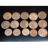 4 1935 ONE PENNY COINS PLUS 6 DATED 1936 UNCIRCULATED WITH VARYING DEGREES OF LUSTRE, TOGETHER