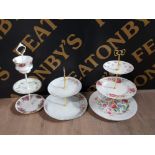 3 ASSORTED DECORATIVE CAKE STANDS