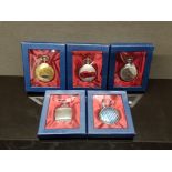 5 BOXED DECORATIVE COLLECTORS POCKET WATCHES
