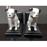 PAIR OF CAST METAL NIPPER DOG BOOKENDS