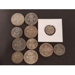 BAG OF MIXED COINS PRE DATING 1947 INCLUDING 2 AND 1 SHILLING COINS, SIX PENCE AND FLORIN