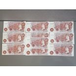 1966-70 TEN SHILLINGS FFORDE BANKNOTES ABOUT EF