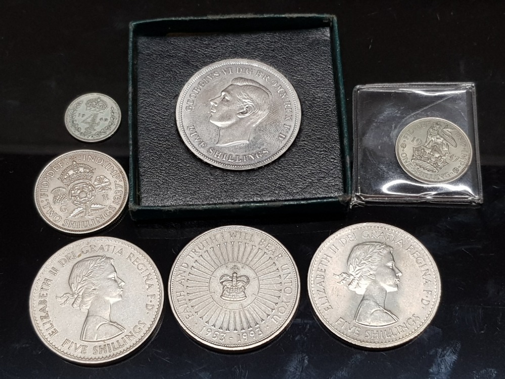 LOT COMPRISING OF 7 COINS INCLUDING 2 1960 CROWNS BUT AND UNC PLUS A 1993 5 POUND CROWN AND 1947 - Image 2 of 2