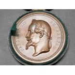 NAPOLEON III FRANCE LARGE COPPER MEDAL FOR THE EXPOSITION INTERNATIONALE DE PECHE, BOULOGNE SUR