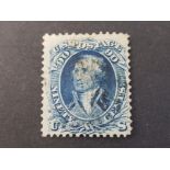 USA 1861 90C DARK BLUE WASHINGTON STAMP USED