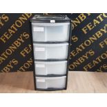 PLASTIC 4 DRAWER STORAGE CHEST