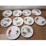 10 ROYAL WORCESTER EVESHAM PLATES 7 X 10INCH AND 3 X 10 1/2 INCHES