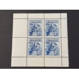 MINATURE SHEET OF 4 AUSTRALIA 1928 NATIONAL STAMP EXHIBITION 3D KOOKABURRA STAMPS, SG MS106A FINE