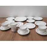 16 PIECES OF GLADSTONE POLKA DOT PATTERNED CHINA INCLUDES CUPS AND SAUCERS ETC