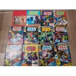 2 VINTAGE STAR WARS MAGAZINES INCLUDES THE EMPIRE STRIKES BACK TOGETHER WITH 10 MARVEL STAR WARS