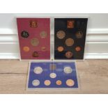 3 UK ROYAL MINT COIN SETS, COINAGE OF GREAT BRITAIN AND NORTHERN IRELAND 1978,1979 AND 1982 PROOF