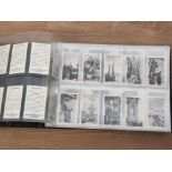 J PATTREIOUEX CIGARETTE CARD ALBUM CONTAINING 6 FULL SETS INCLUDING 1939 COASTWISE, 1936 SIGHTS OF
