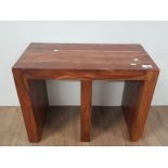 EXOTIC HARDWOOD LAMP TABLE