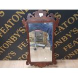 ANTIQUE EARLY 19TH CENTURY MAHOGANY MIRROR