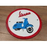 CAST METAL VESPA SIGN