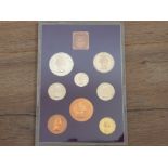 UK ROYAL MINT 1970 PROOF SET OF 8 COINS IN ORIGINAL DISPLAY CASE AND PACK