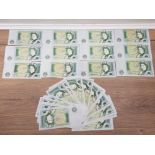 40 UK 1 POUND SOMERSET BANKNOTES 1981-84 MAINLY EF OR BETTER